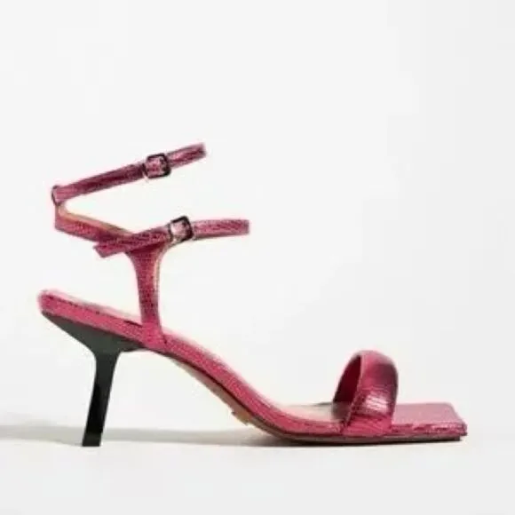 Vicenza Strappy Metallic Heels US 9