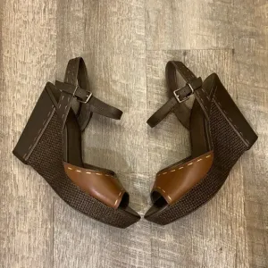 Victor Alfaro brown Genny wedge platform size 9.5