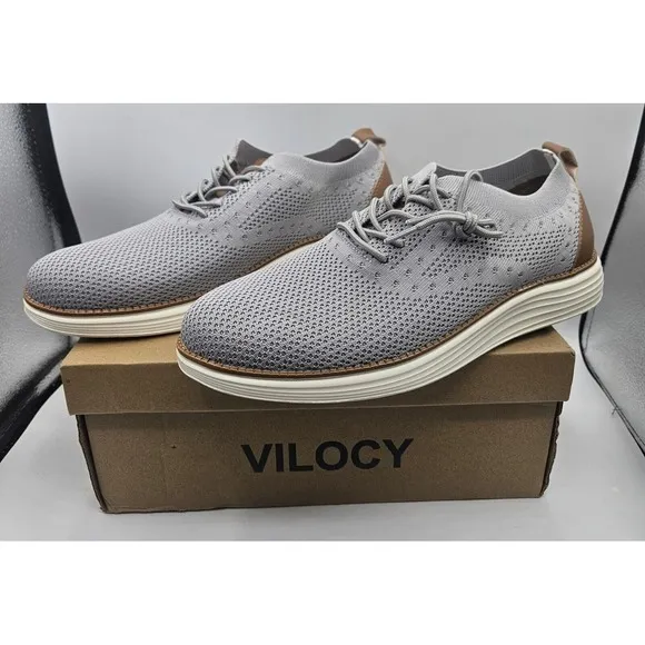 VILOCY Men's Mesh Dress Sneakers Oxfords Business Casual Walking Shoes Tennis