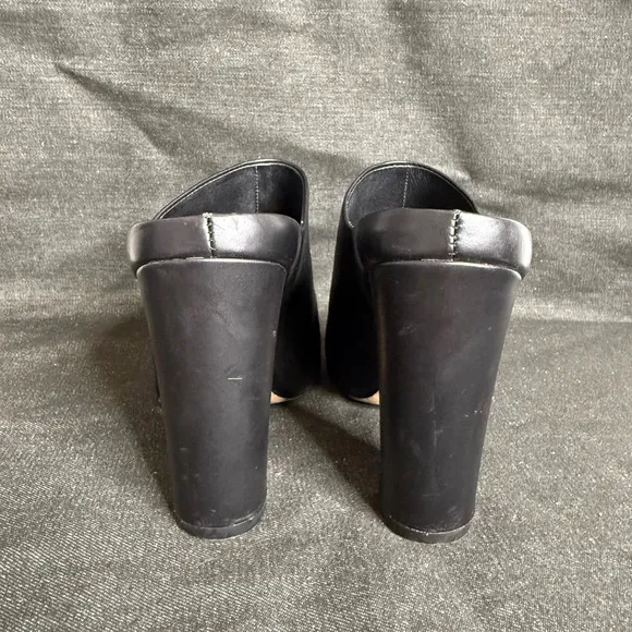 Vince - Alora Black Peep Toe Heel Mules - EU 38/ US 8