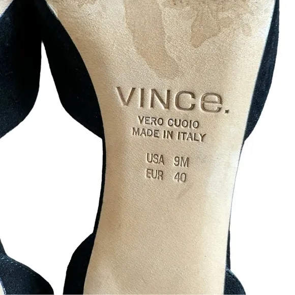Vince Black Suede Heels, Size 9M