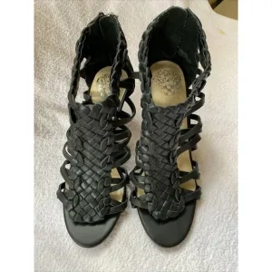 Vince Camuto Black Strappy Alaizah Heels Women’s 6 New