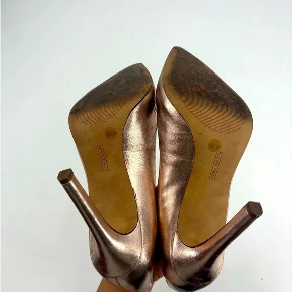 Vince Camuto chrome rose gold pointed toe heels worn once size 9