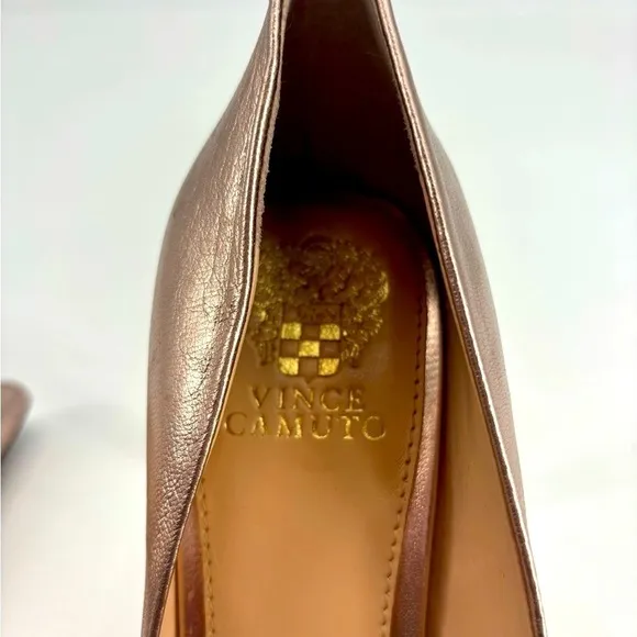 Vince Camuto chrome rose gold pointed toe heels worn once size 9