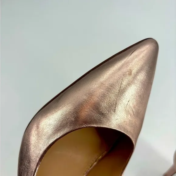 Vince Camuto chrome rose gold pointed toe heels worn once size 9