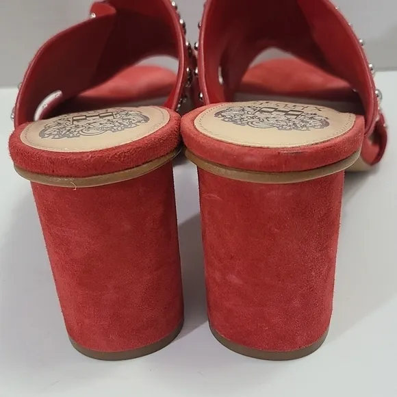 Vince‎ Camuto Jorlyn Stacked Heeled Red Sandal Size 8