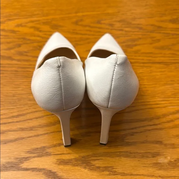 Vince Camuto White Heels Classic Pointed-Toe Pumps