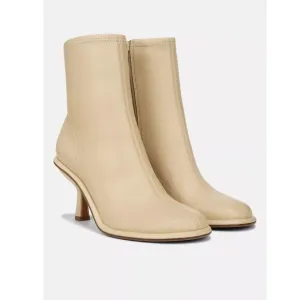 VINCE Freya Leather Ankle Boot In Beige 6