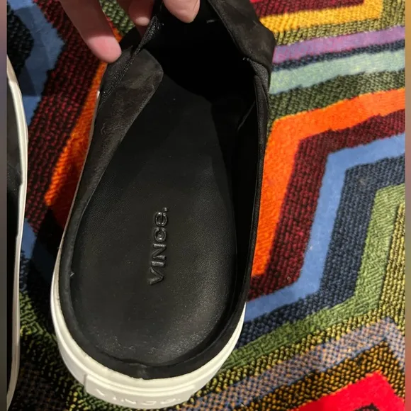 VINCE Slip On Mules in Black Suede, 10M, EUC