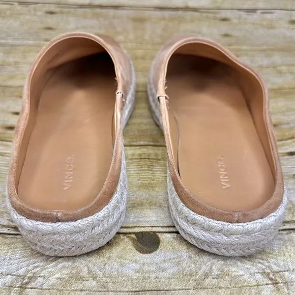 Vince Ulla Espadrille Platform Suede Mules
