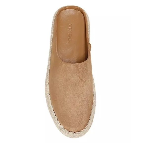 Vince Ulla Espadrille Platform Suede Mules