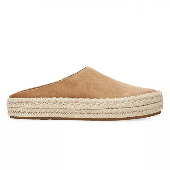 Vince Ulla Espadrille Platform Suede Mules