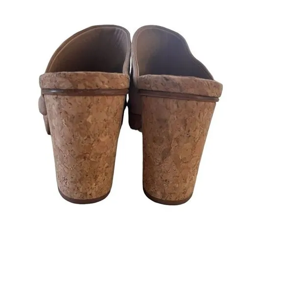 Vince Wyatt Suede Platform Mules.