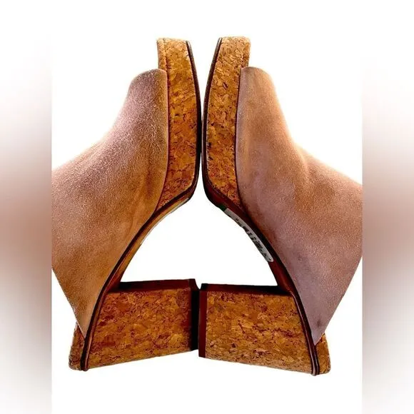 Vince Wyatt Suede Platform Mules.