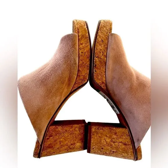 Vince Wyatt Suede Platform Mules.