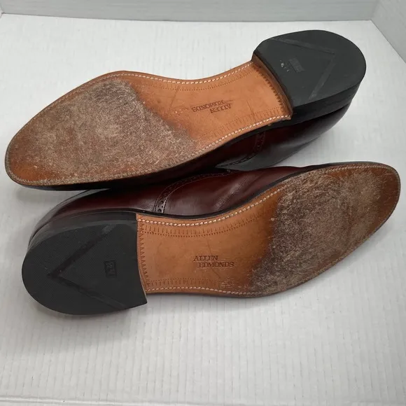 VINTAGE Allen Edmonds Danbury Burgundy Leather Oxfords Men's Dress Shoes 13B