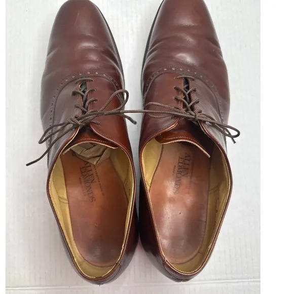 VINTAGE Allen Edmonds Danbury Burgundy Leather Oxfords Men's Dress Shoes 13B
