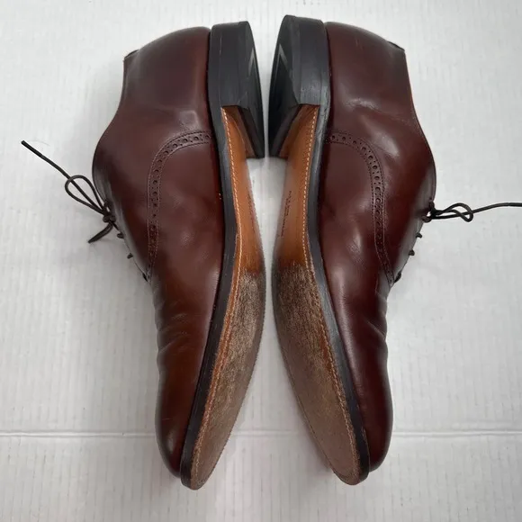 VINTAGE Allen Edmonds Danbury Burgundy Leather Oxfords Men's Dress Shoes 13B