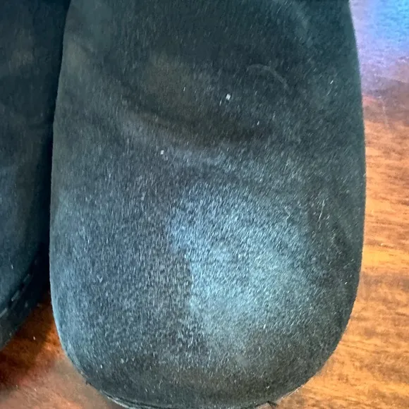 Vintage Chanel black suede mules/clogs 2004 in used condition size 39
