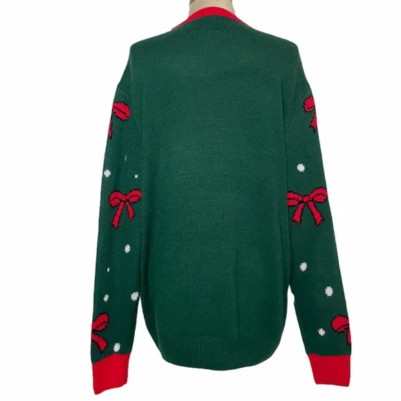 Vintage Christmas Sweater Pretty Cats Not So Ugly Christmas Sweater Size Large