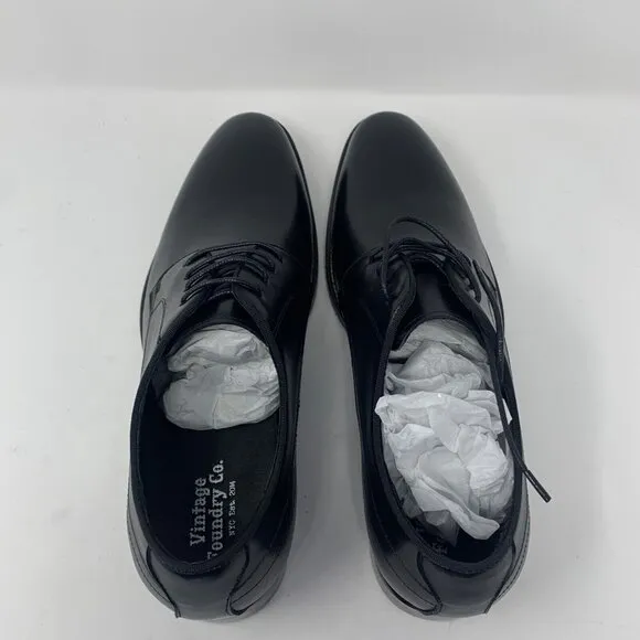 Vintage Foundry Co Elias VF1187‎ Dress Shoes Men's 9 Black Leather Oxfords S0669