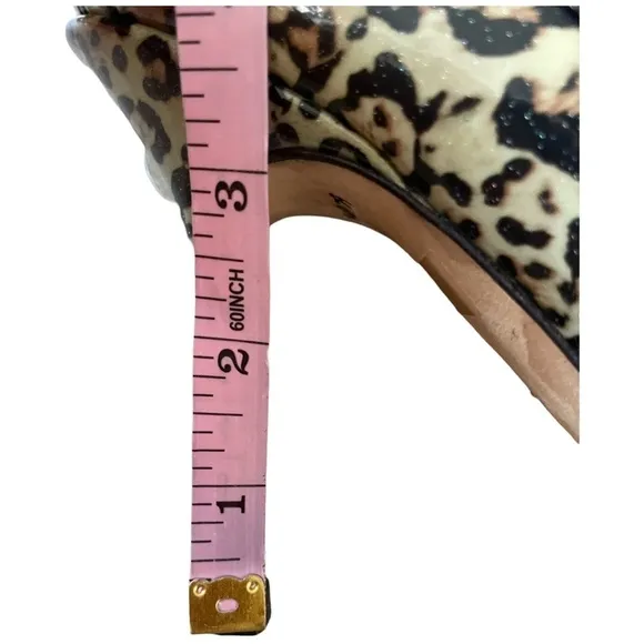 Vintage Jimmy Choo Erin Taupe Leopard Heels Size 39 (8.5)