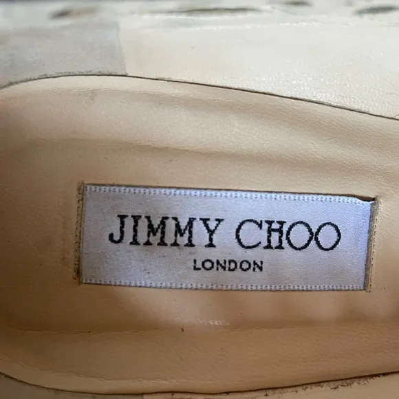 Vintage Jimmy Choo Erin Taupe Leopard Heels Size 39 (8.5)