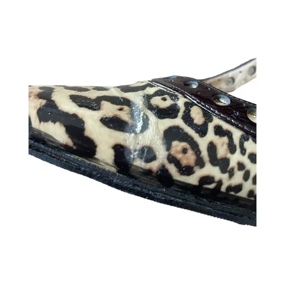 Vintage Jimmy Choo Erin Taupe Leopard Heels Size 39 (8.5)
