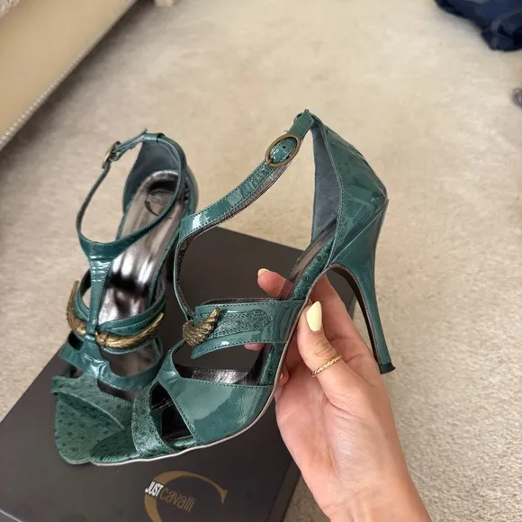 Vintage Just Cavalli Sea Green Strappy Sandal