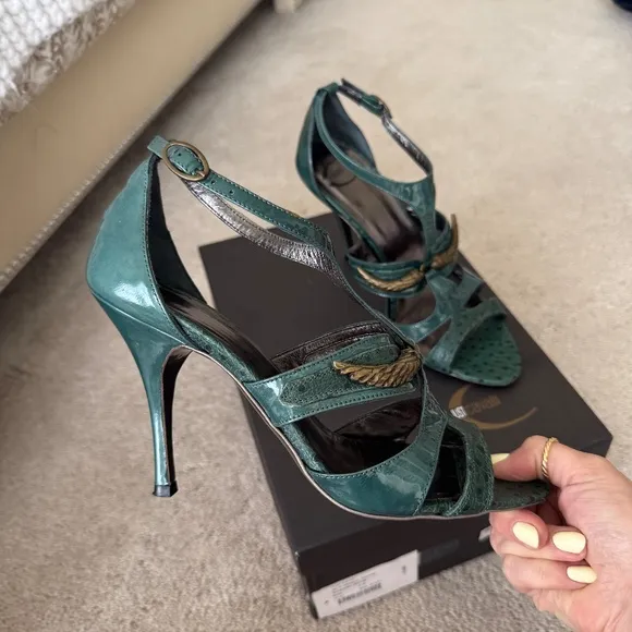 Vintage Just Cavalli Sea Green Strappy Sandal