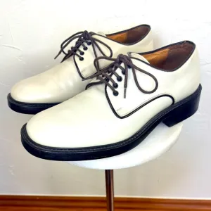 VINTAGE KENNETH COLE NEW YORK Men's Leather Oxford‎ Shoes Lace Up Ivory Brown 9