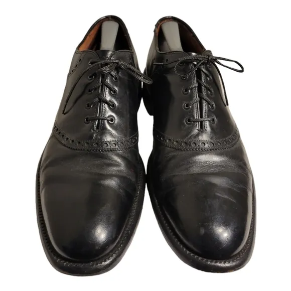Vintage NETTLETON Black Calf Saddle Oxford, Circa 1980: (US 10.5 B)