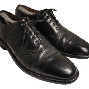 Vintage NETTLETON Black Calf Saddle Oxford, Circa 1980: (US 10.5 B)
