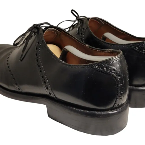 Vintage NETTLETON Black Calf Saddle Oxford, Circa 1980: (US 10.5 B)