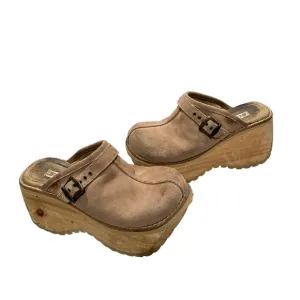 Vintage Rare Soda Suede Mega Chunky Platform Mules