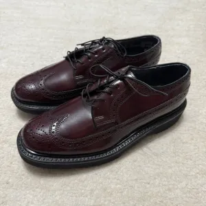 Vintage Stuart McGuire Burgundy Wingtip Oxfords Dress Shoes Crepe Sole Men's 6
