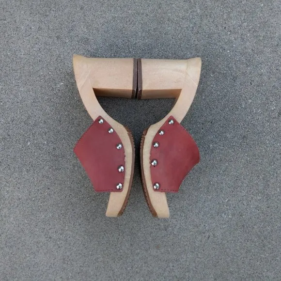 Vintage Studded Heeled Mules