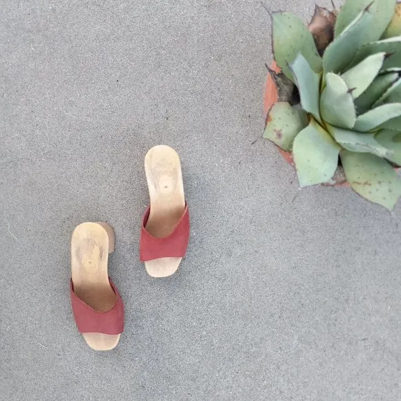 Vintage Studded Heeled Mules