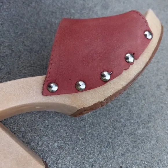 Vintage Studded Heeled Mules