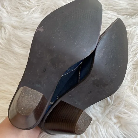 VINTAGE Western genuine leather mules