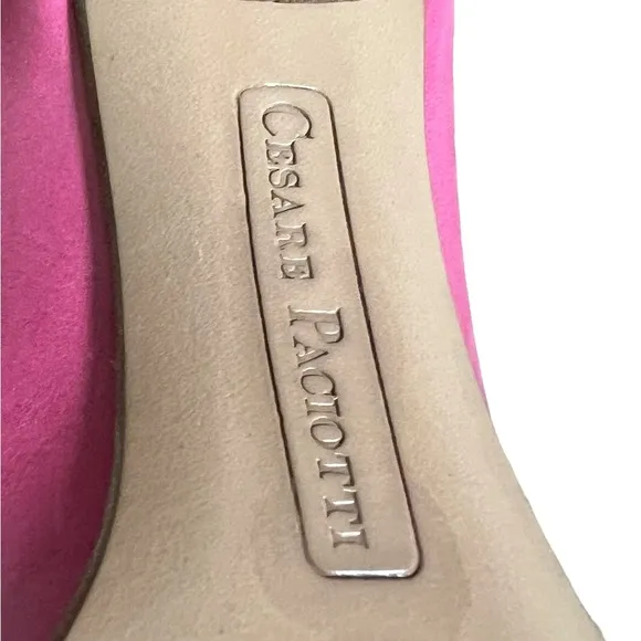 Vintage Y2K Cesare Paciotti Pink Leather Stilettos Pointed Toe High Heels