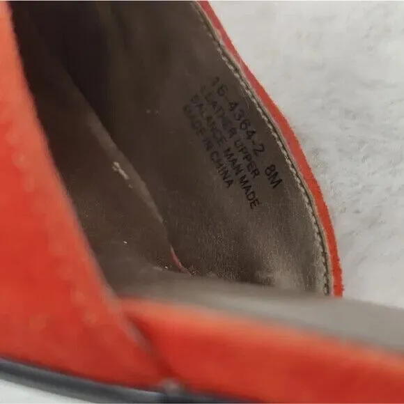 Vintage Y2K Orange Suede Mule Sz 8