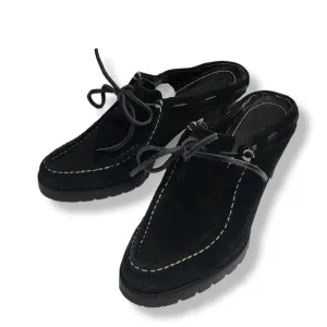 Vintage Y2K Ralph Lauren Mindi Suede Mocassin Mules 6 Clogs Vibram Lug Soles