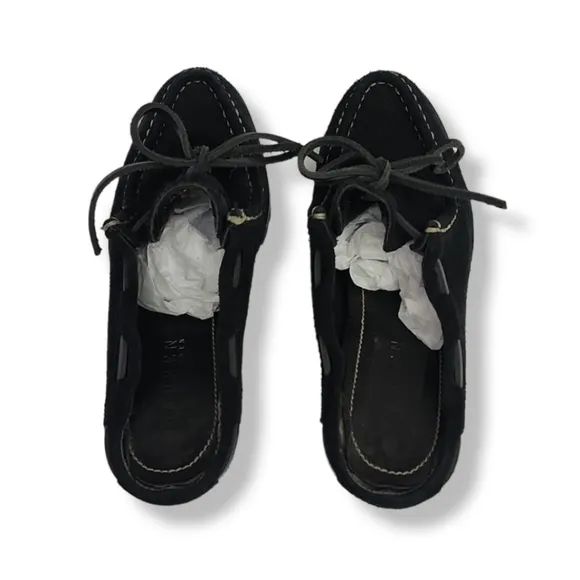 Vintage Y2K Ralph Lauren Mindi Suede Mocassin Mules 6 Clogs Vibram Lug Soles