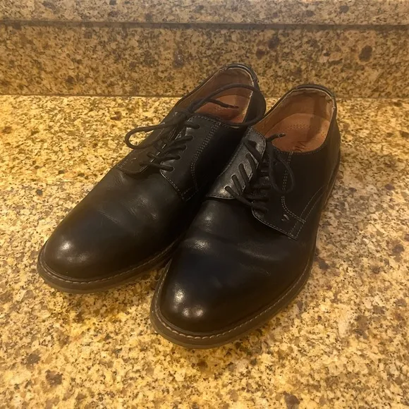 Vionic Men’s Graham Black Leather Oxfords Dress Shoes 9.5 Plantar Fasciitis