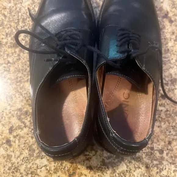 Vionic Men’s Graham Black Leather Oxfords Dress Shoes 9.5 Plantar Fasciitis