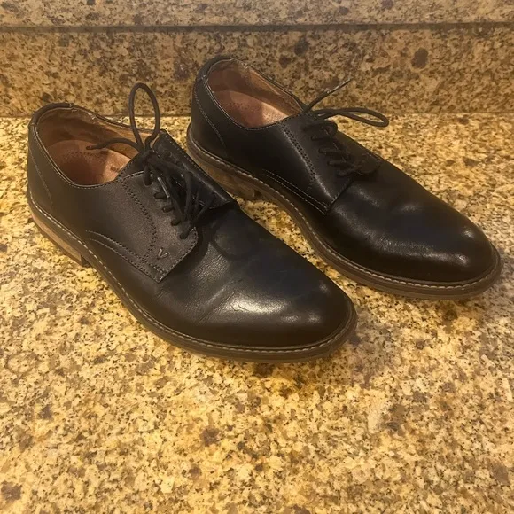 Vionic Men’s Graham Black Leather Oxfords Dress Shoes 9.5 Plantar Fasciitis