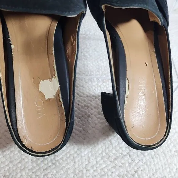 Vionic - Suede Knotted Heeled Mules - Presley - Black - Size 7 M