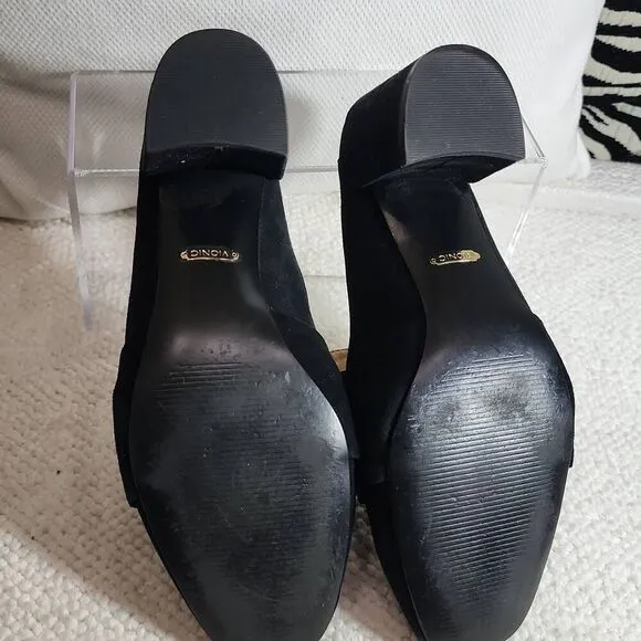 Vionic - Suede Knotted Heeled Mules - Presley - Black - Size 7 M