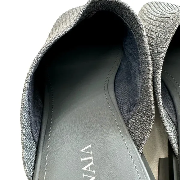 Vivaia Giselle Square Toe Heeled Mules Grey Size 39/ US 8